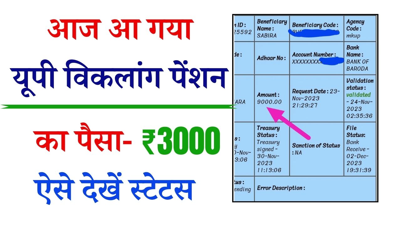 UP Viklang Pension Received